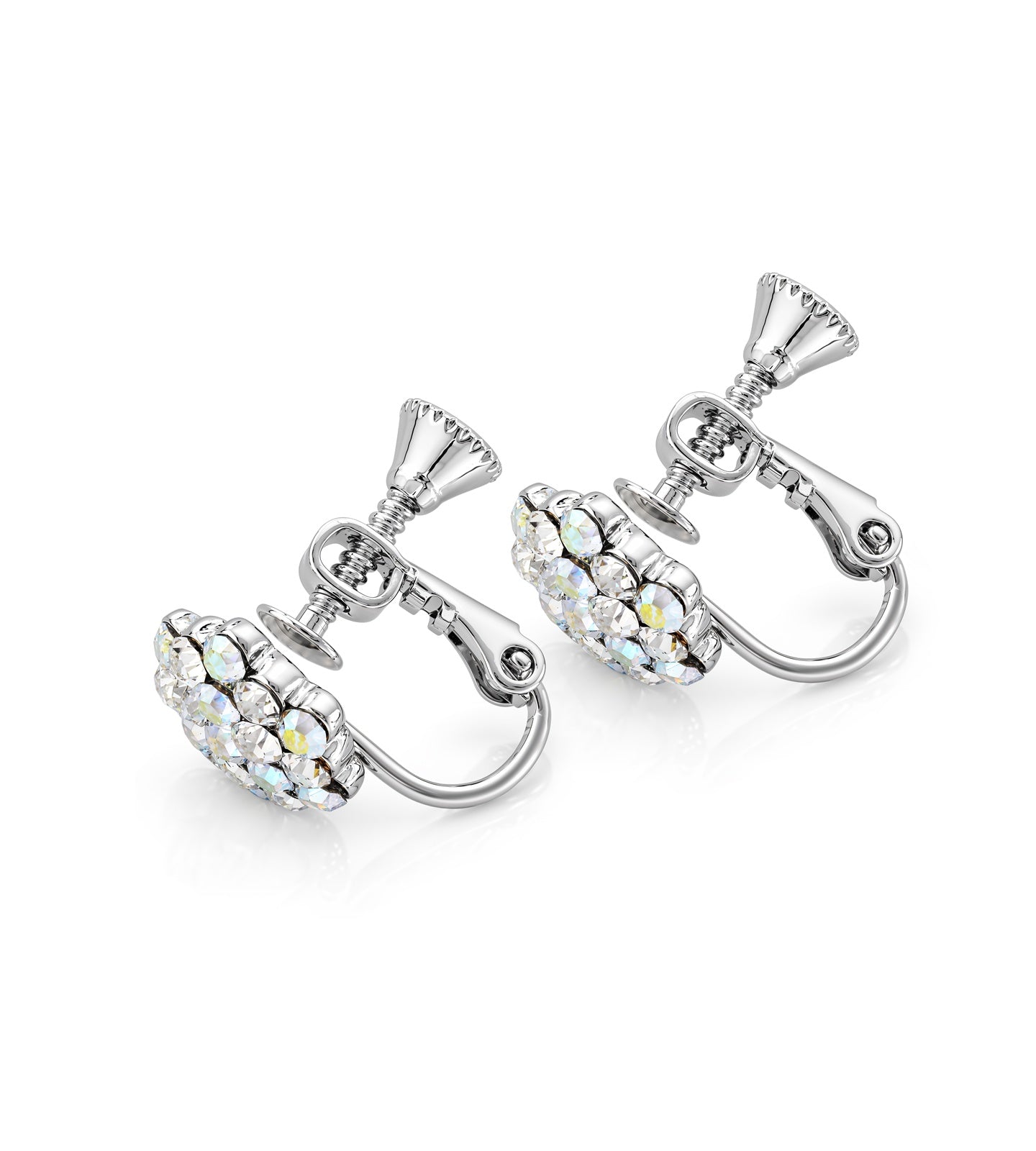 AZ0014-4 Child Size AB Cluster Earrings — Clip-On Style