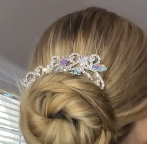 CO0308 4.5" x 2.5″ Rhinestone Hair Comb