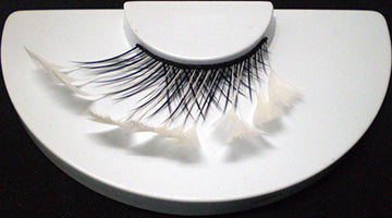 FL0040 Swan White Feather Lashes