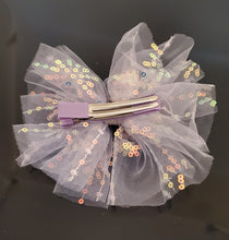 Load image into Gallery viewer, HC0005 Pastel Hair Bow with Sequins – Lilac