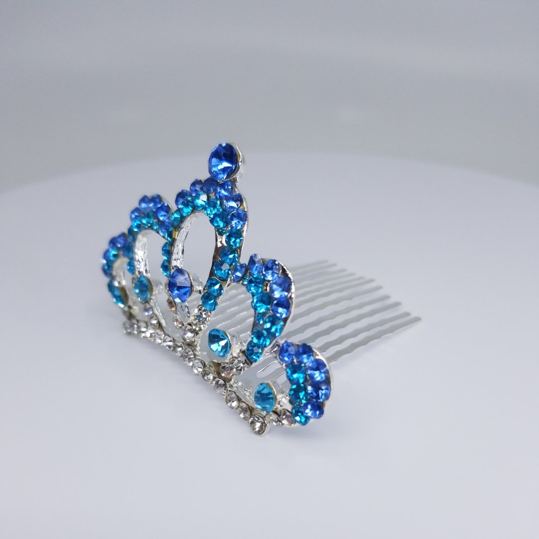 TR0515 Small Blue Crystal Tiara