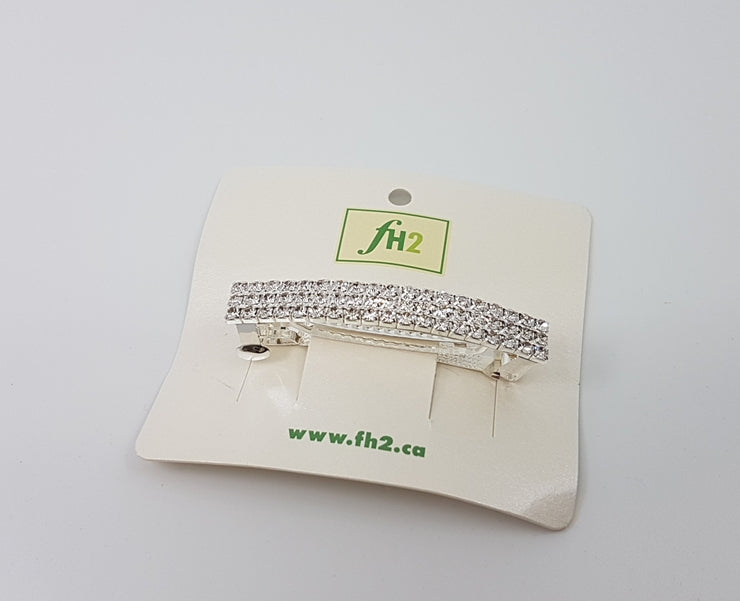 AY0019 3-Row Rhinestone Barrette