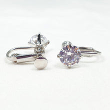 Load image into Gallery viewer, AZ0016-1 8mm Stud CZ Earrings (Clip-ons) – FH2 Children Jewelry Collection TM