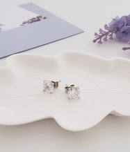 Load image into Gallery viewer, AZ0016 8mm Stud CZ Earrings (Pierced) – FH2 Children Jewelry Collection TM