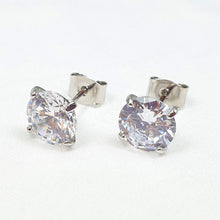 Load image into Gallery viewer, AZ0016 8mm Stud CZ Earrings (Pierced) – FH2 Children Jewelry Collection TM