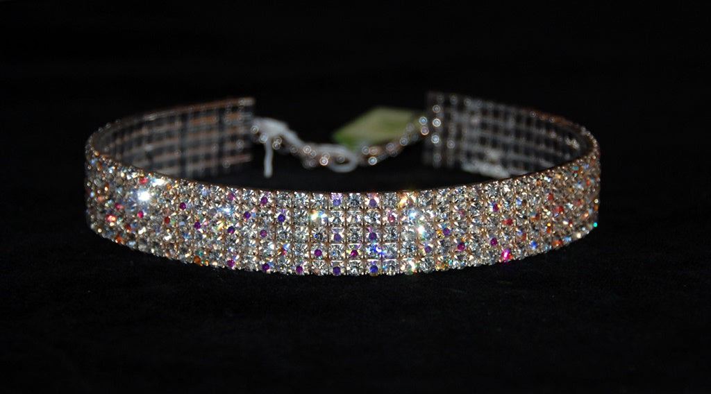 AZ0058 Five Row AB Stretch Choker (Adult size)