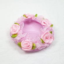 Load image into Gallery viewer, BC0041 Pink Bun Cover with Rose
