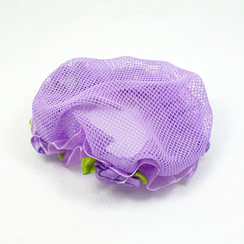 BC0042 Lavender Bun Cover with Rose