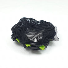 Load image into Gallery viewer, BC0043 Black Bun Cover with Rose
