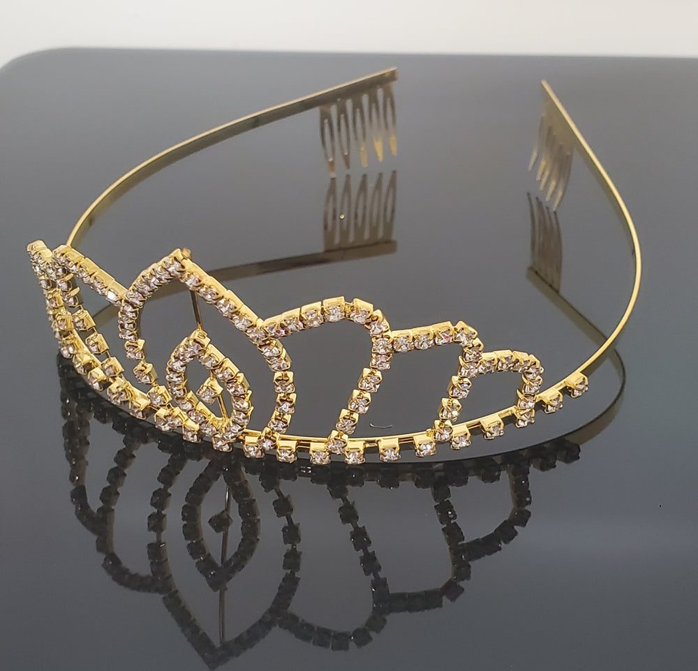 TR0508 Large Gold Tiara