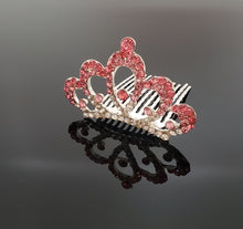 Load image into Gallery viewer, TR0514 Small Pink Crystal Tiara
