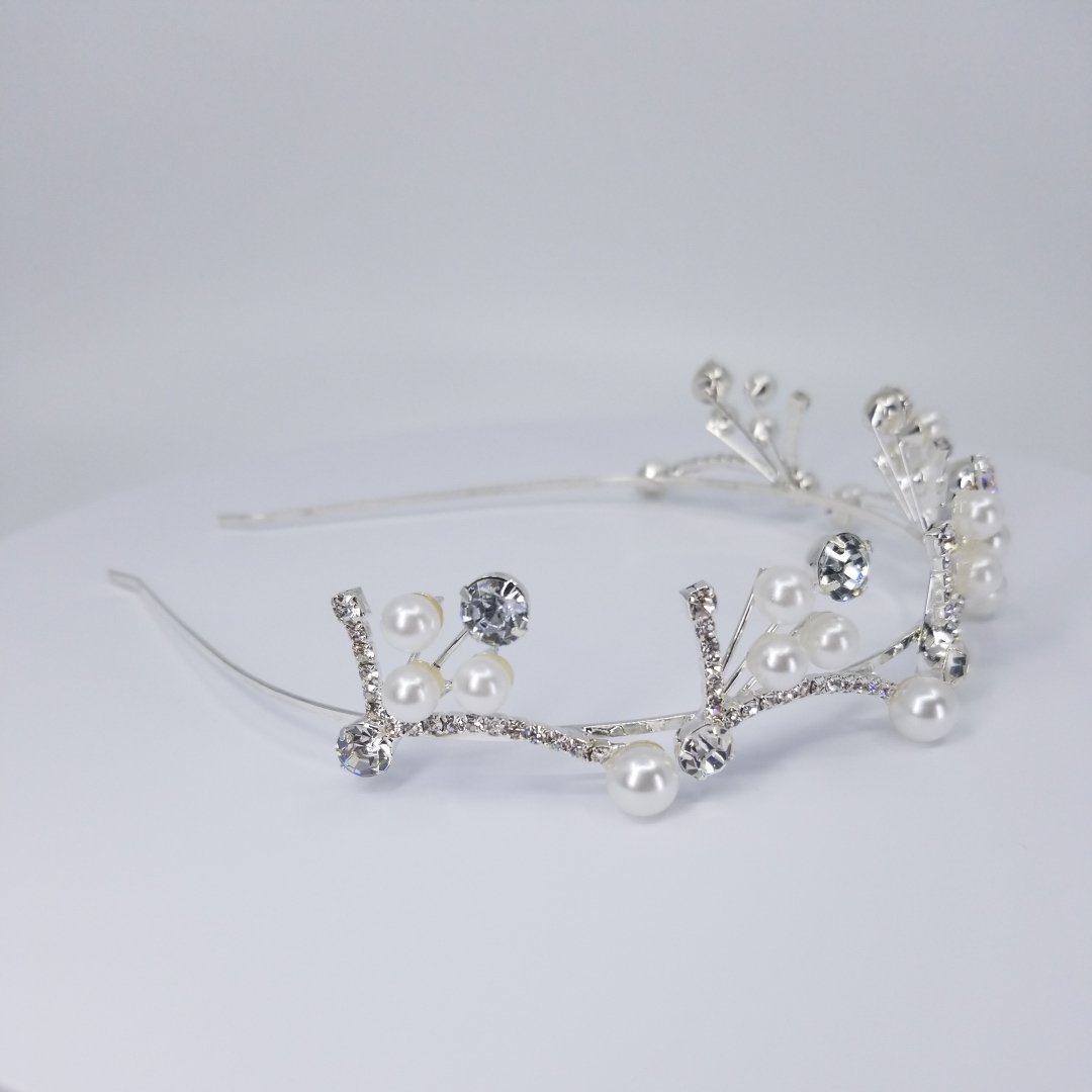 TR0904 Crystal & Pearl Headband