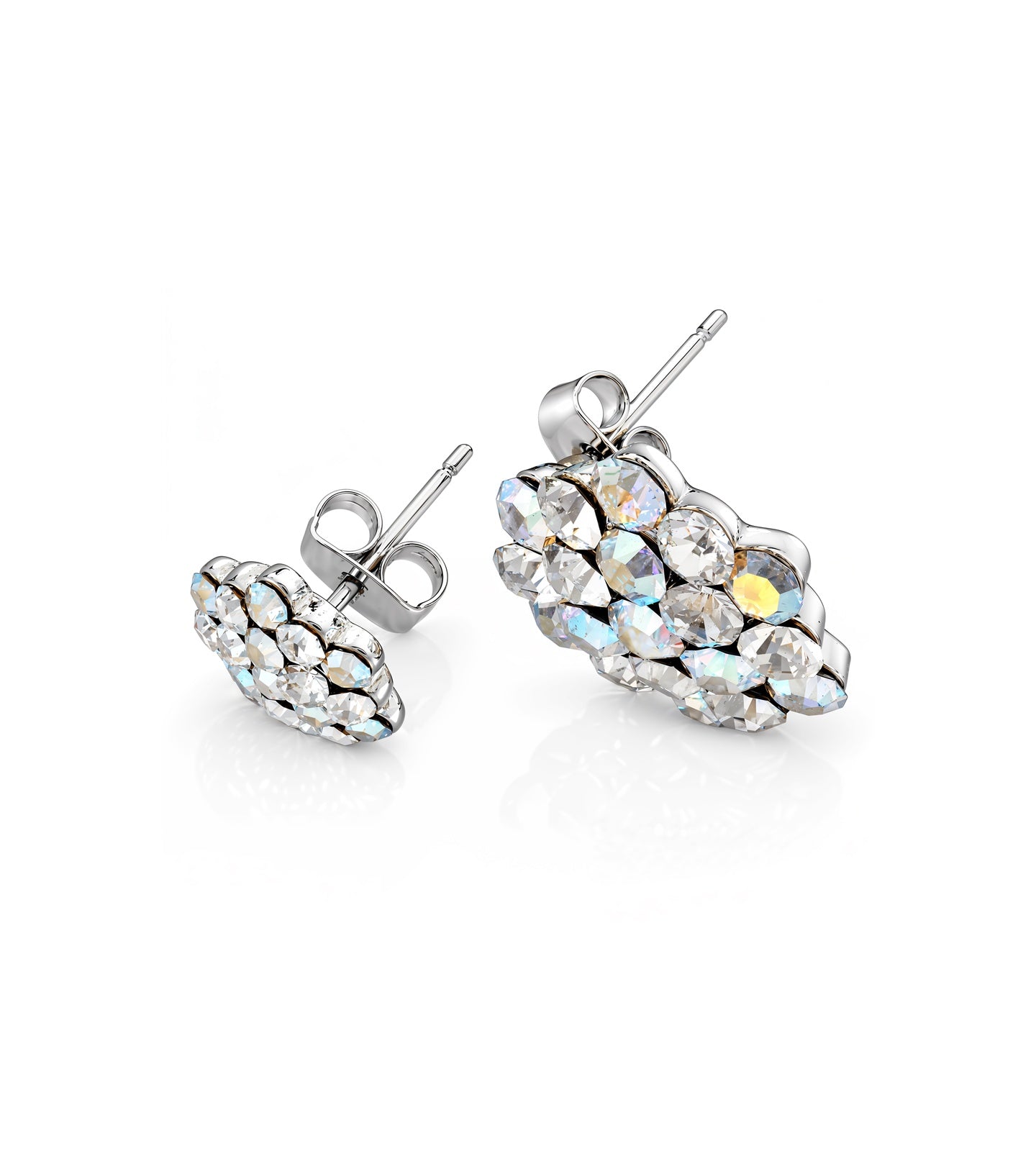 AZ0014-3 Child Size AB Cluster Earrings — Pierced Style