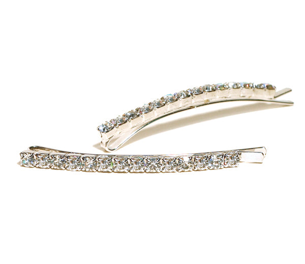 AY0001-1   Crystal Slide Barrette (Pack of 2)