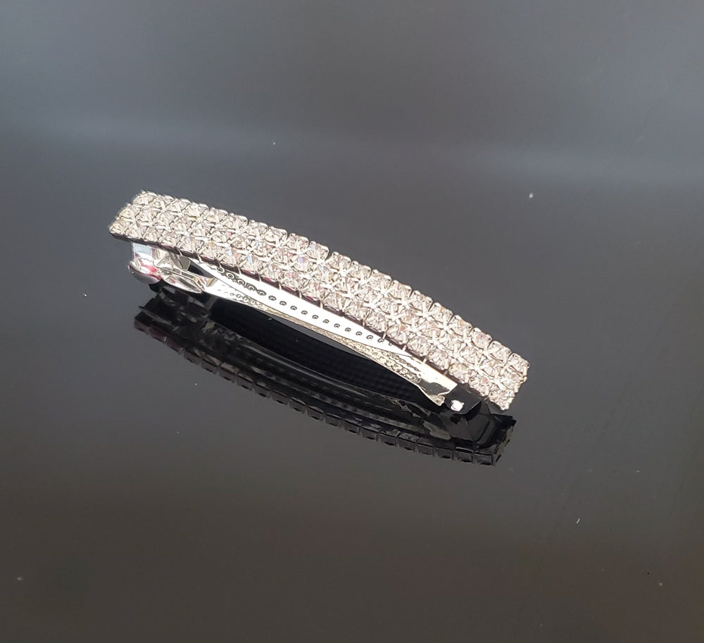 AY0019   3-Row Rhinestone Barrette