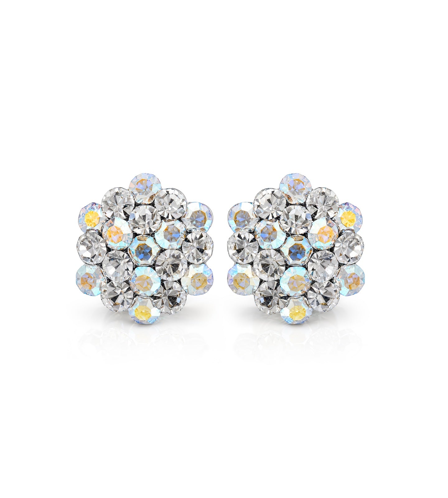 AZ0014-3 Child Size AB Cluster Earrings — Pierced Style