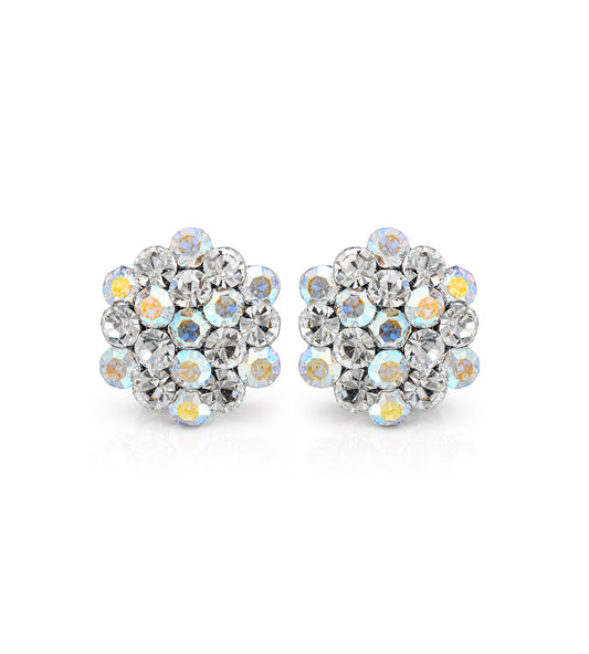 AZ0014-3 Child Size AB Cluster Earrings — Pierced Style
