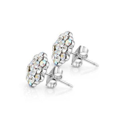 AZ0014-3 Child Size AB Cluster Earrings — Pierced Style