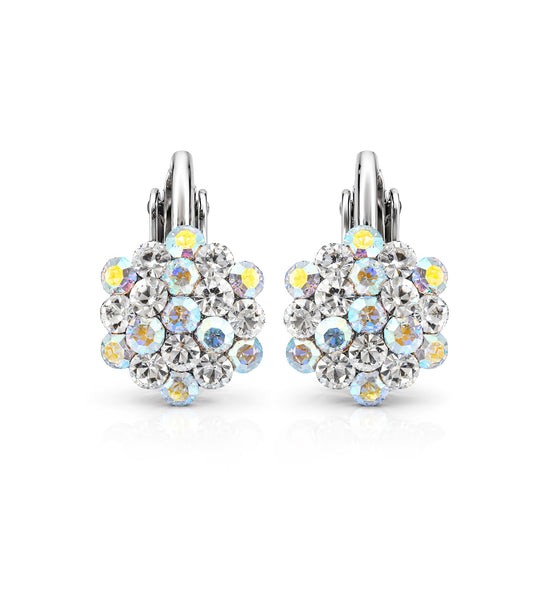 AZ0014-4 Child Size AB Cluster Earrings — Clip-On Style