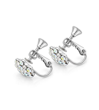 AZ0014-4 Child Size AB Cluster Earrings — Clip-On Style