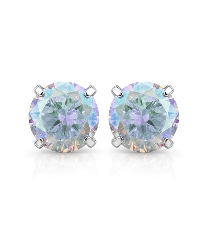 AZ0017-3 10mm AB Cubic Zirconia Earrings — Pierced Style
