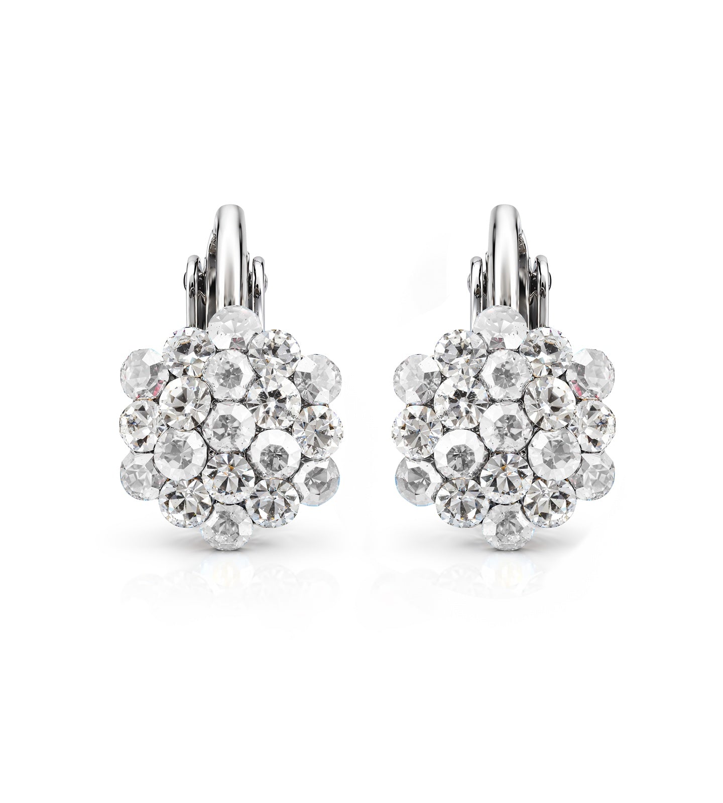AZ0015-4 Child Size Crystal Cluster Earrings — Clip-On Style