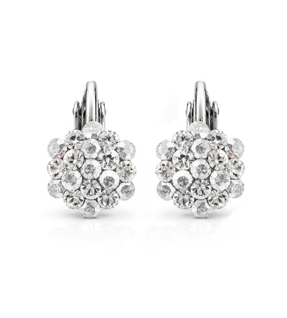 AZ0015-4 Child Size Crystal Cluster Earrings — Clip-On Style