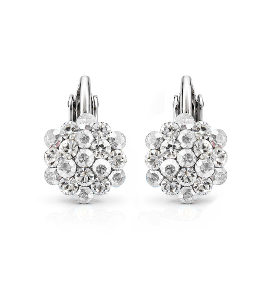 AZ0015-4 Child Size Crystal Cluster Earrings — Clip-On Style