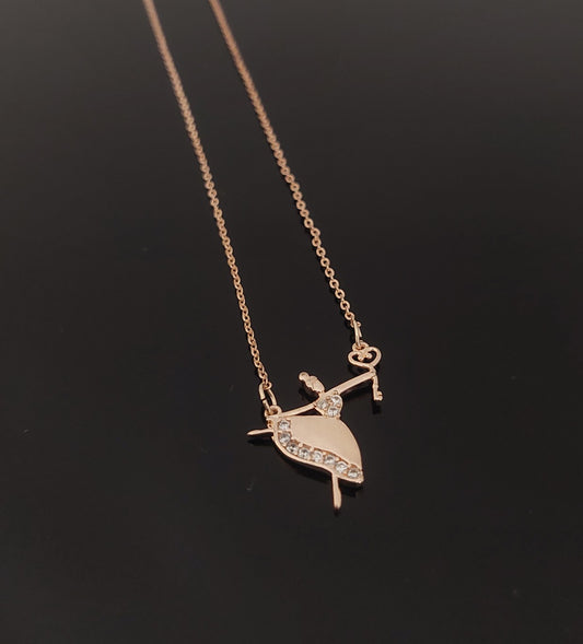 BN0006 Rose Gold Ballerina Necklace