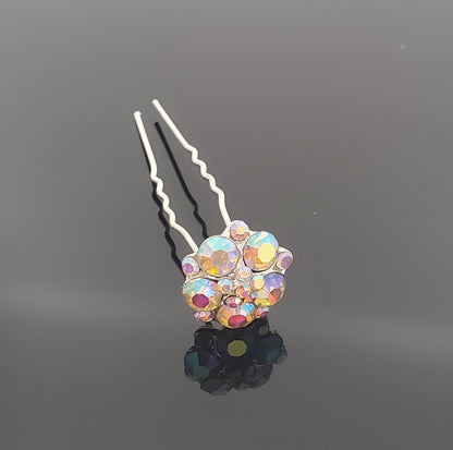 HP0100 AB Crystal Hair Pin - Price for 5 pcs with Jewelry Box