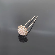 Load image into Gallery viewer, HP0103 Pearl &amp; Crystal Hair Pin - Price for 5 pcs with Jewelry Box
