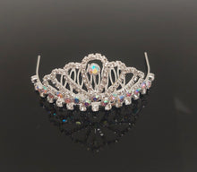 Load image into Gallery viewer, TR0523 Small Tiara with AB stone accents
