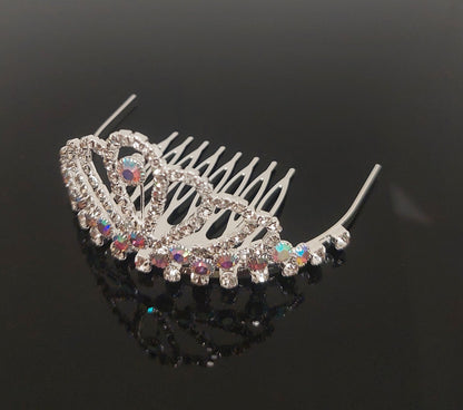 TR0523 Small Tiara with AB stone accents