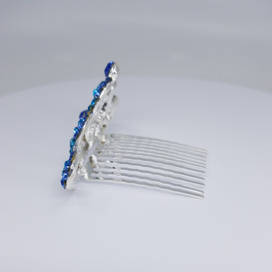 TR0515 Small Blue Crystal Tiara