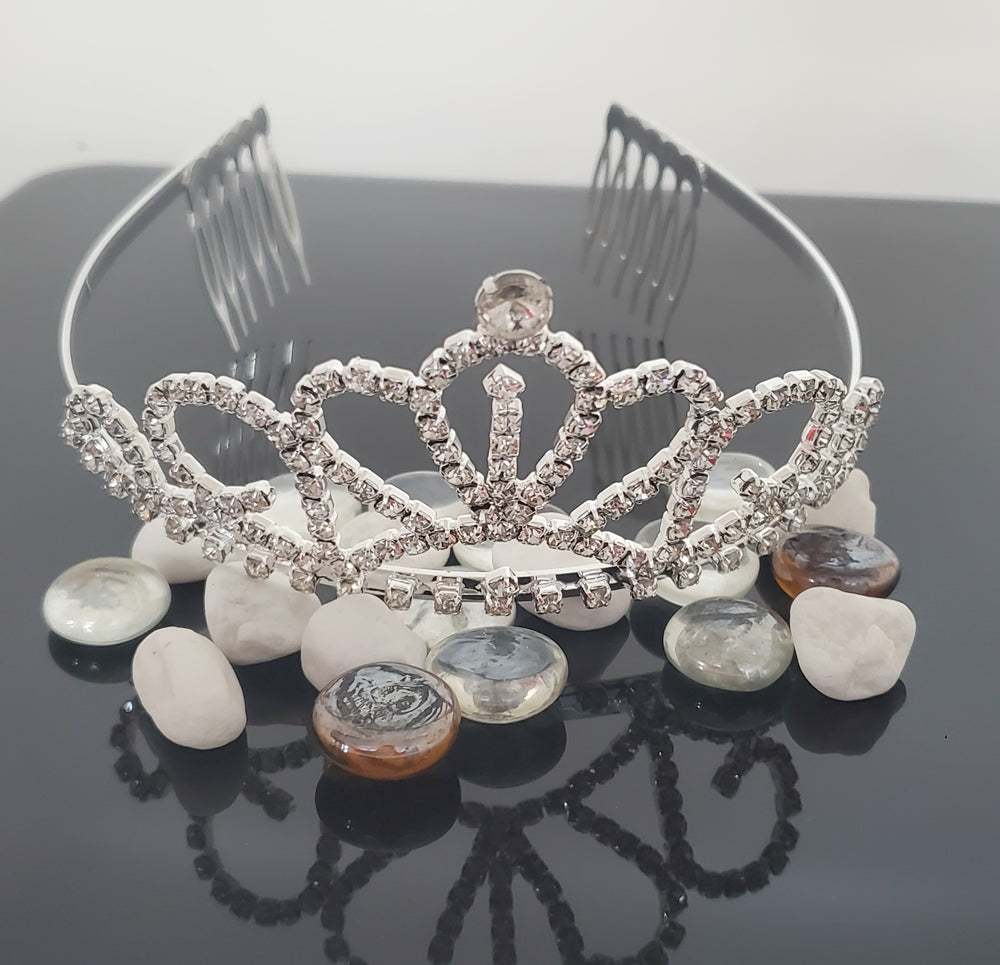 Regal Rhinestone Tiara : Wedding Bridal Prom Birthday Pegeant Prinecess Crown