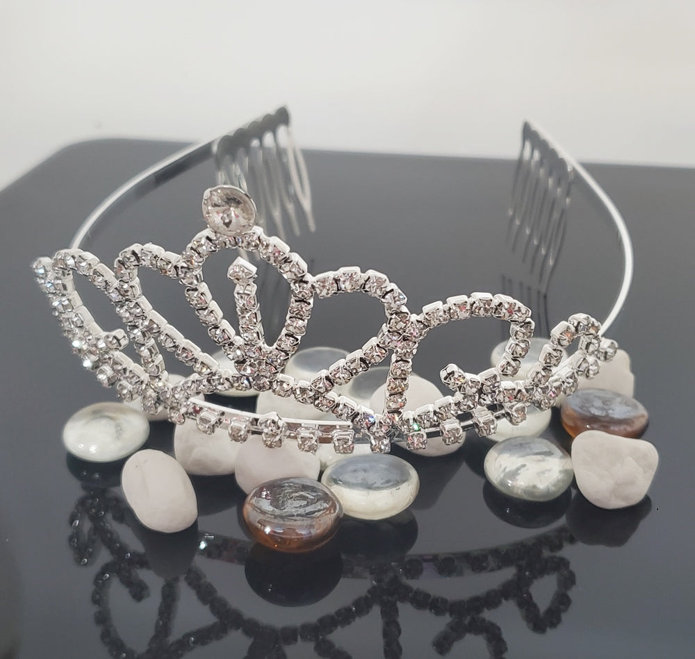 Regal Rhinestone Tiara : Wedding Bridal Prom Birthday Pegeant Prinecess Crown