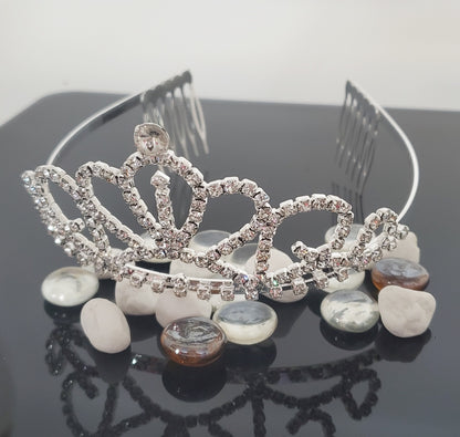 Regal Rhinestone Tiara : Wedding Bridal Prom Birthday Pegeant Prinecess Crown