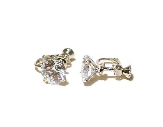 AZ0017-1 10mm CZ Clip-On Earrings by FH2