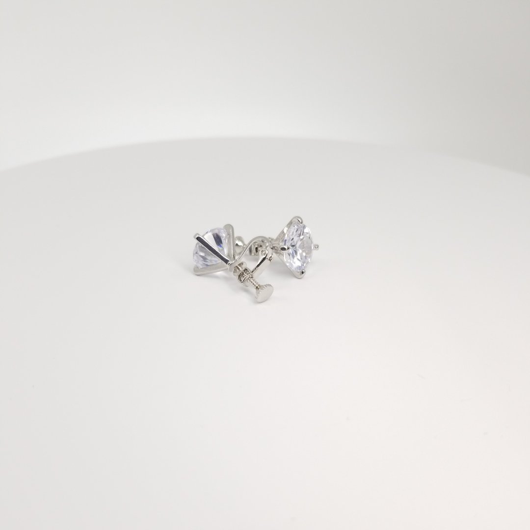 AZ0017-1 10mm CZ Clip-On Earrings by FH2