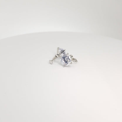 AZ0017-1 10mm CZ Clip-On Earrings by FH2