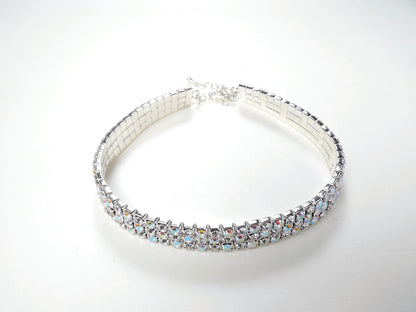 AZ0026-1  3 Row AB Stretch Choker (Child size)