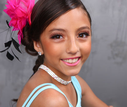 AZ0026-1  3 Row AB Stretch Choker (Child size)