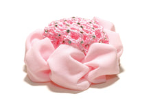 Load image into Gallery viewer, AZ0033  Pink Bun Cover with Rhinestones and Clip
