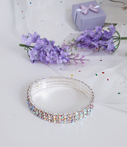 BR0040 3-Row AB Stretch Bracelet (Adult)