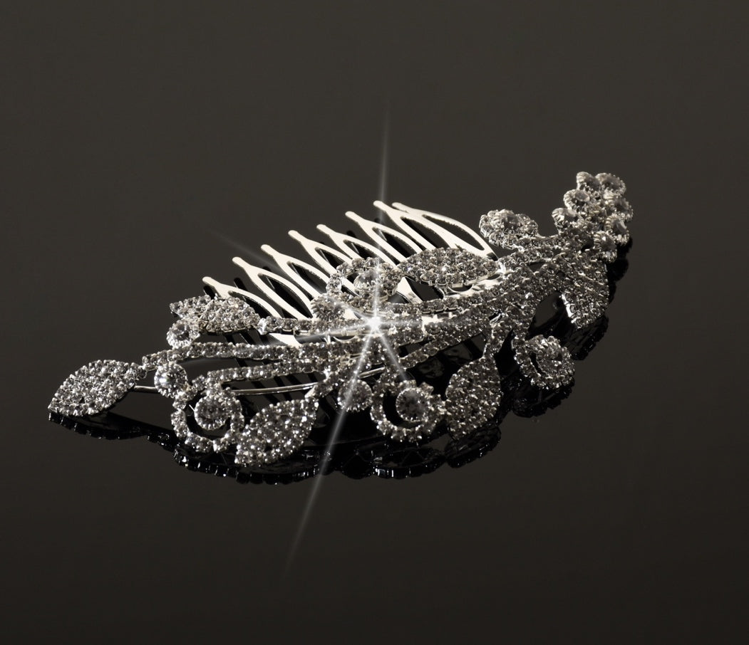 CO0305 4.3 x 2.4″ Crystal Hair Comb