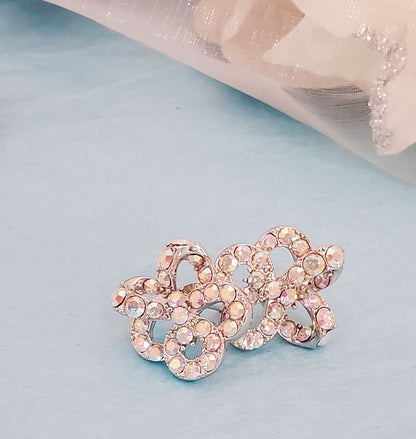 EA0090 18mm AB Flower Pierced Earrings by FH2