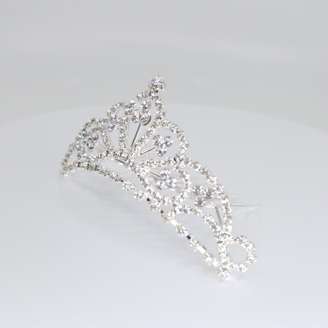 ♡tiara♡ Sparkling Geometric Swag Crystal Bridal Tiara Crown Hair