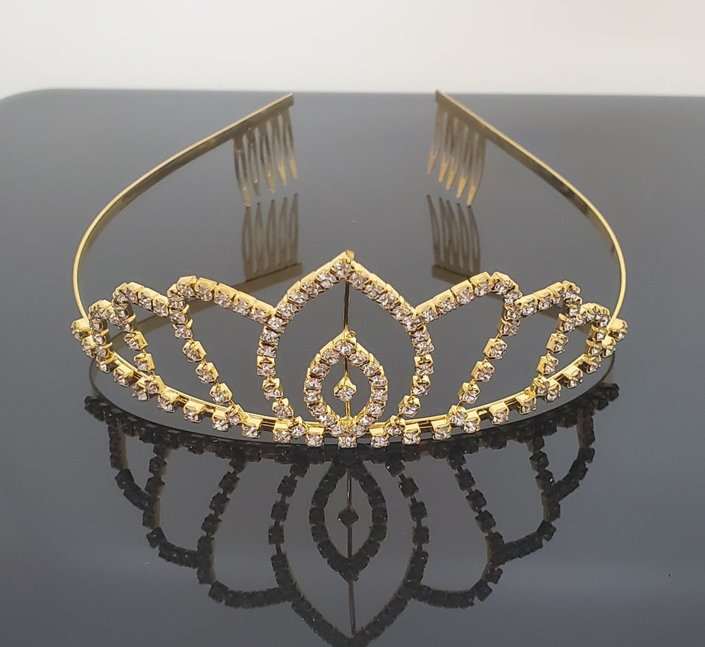 TR0508 Large Gold Tiara