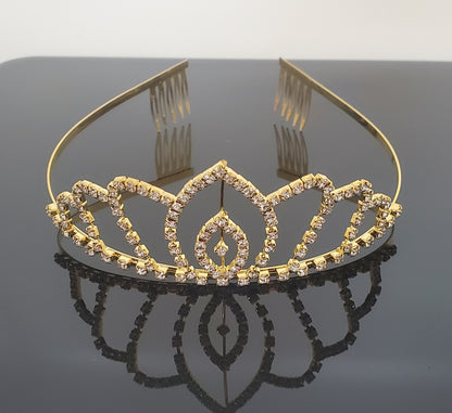 TR0508 Large Gold Tiara
