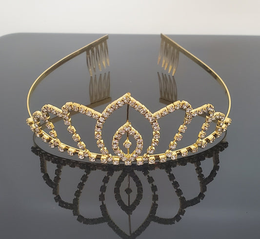 TR0508 Large Gold Tiara